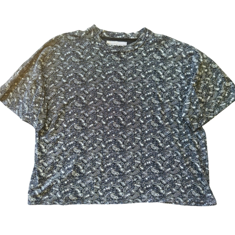 Vintage 90s Frank All Over Paisley Bandana T-Shirt Made in USA XL Streetwear